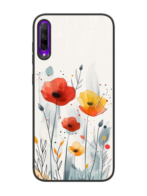 Poppy Fields Glossy Soft Edge Case for Honor 9X Pro Chachhi