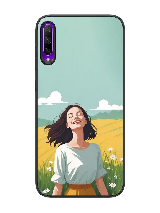 Girl Graffiti Glossy Soft Edge Case for Honor 9X Pro Chachhi