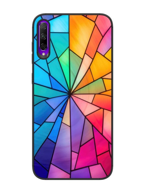 Stained Glass Kaleidoscope Of Colors Glossy Soft Edge Case for Honor 9X Pro Chachhi