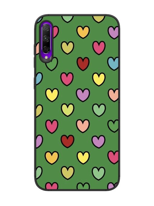 Rainbow Heart Parade Glossy Soft Edge Case for Honor 9X Pro Chachhi