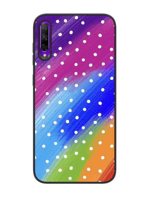 Rainbow Polka Dot Dream Glossy Soft Edge Case for Honor 9X Pro Chachhi