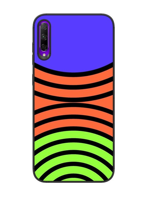 Psychedelic Stripe Symphony Glossy Soft Edge Case for Honor 9X Pro Chachhi