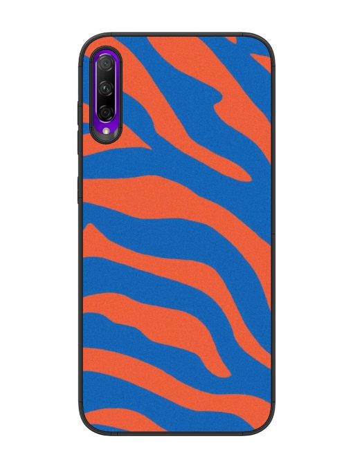 Zebra Stripes In Blue And Orange Glossy Soft Edge Case for Honor 9X Pro Chachhi