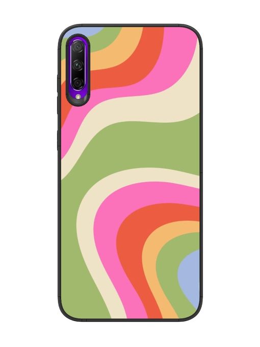 Wavy Rainbow Wonderland Glossy Soft Edge Case for Honor 9X Pro Chachhi