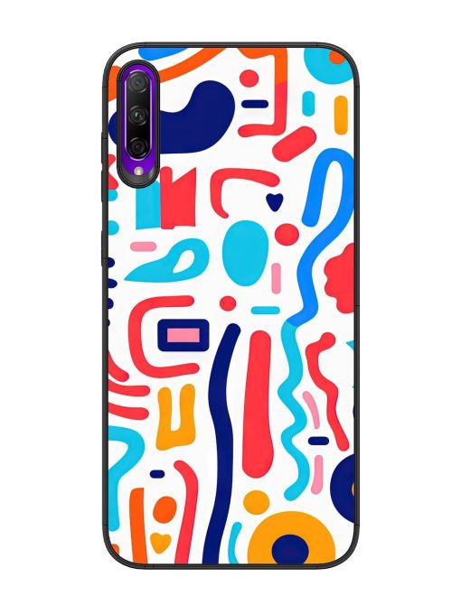 Whimsical Doodle Chaos Glossy Soft Edge Case for Honor 9X Pro Chachhi