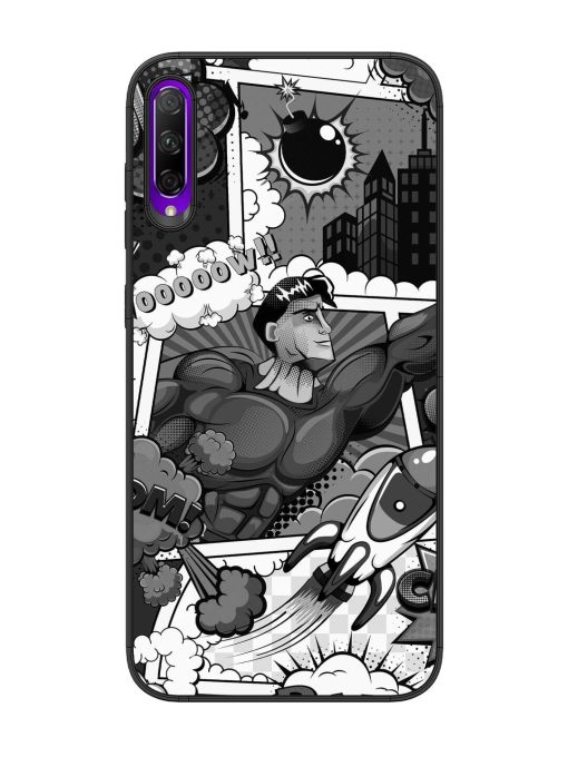 Comic Book Chaos Glossy Soft Edge Case for Honor 9X Pro Chachhi