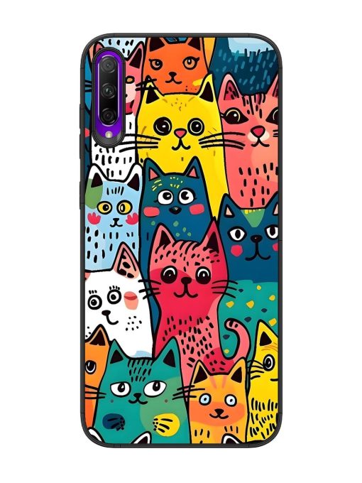 Feline Frenzy Glossy Soft Edge Case for Honor 9X Pro Chachhi