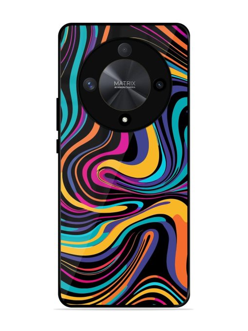 Psychedelic Swirl Glossy Soft Edge Case for Honor X9b (5G) Chachhi