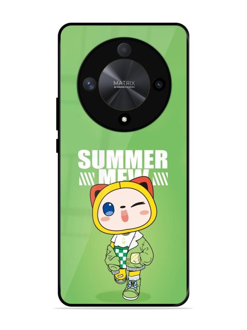 Purrfect Summer Glossy Soft Edge Case for Honor X9b (5G) Chachhi