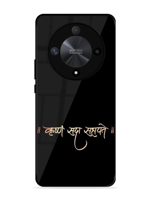 Krishna Sada Sahayate Glossy Soft Edge Case for Honor X9b (5G) Chachhi