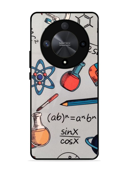 Science Doodle Glossy Soft Edge Case for Honor X9b (5G) Chachhi