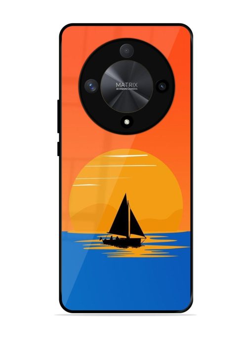 Sunset Sail Glossy Soft Edge Case for Honor X9b (5G) Chachhi