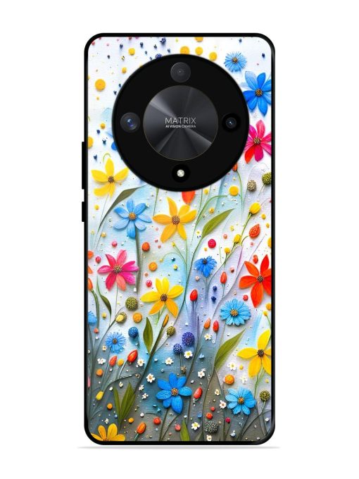 Vibrant Floral Glossy Soft Edge Case for Honor X9b (5G) Chachhi