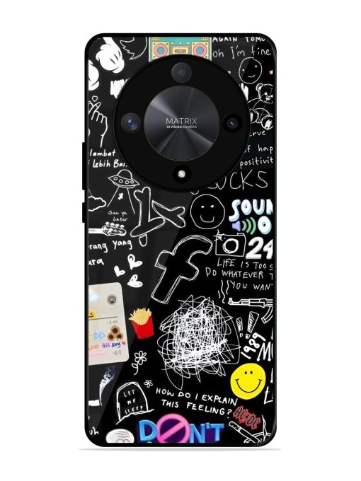 Doodle Diary Glossy Soft Edge Case for Honor X9b (5G)