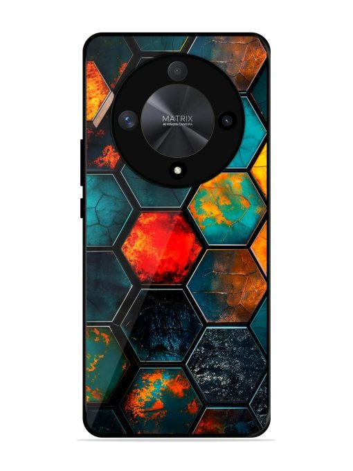 Hexagon Hive Glossy Soft Edge Case for Honor X9b (5G)