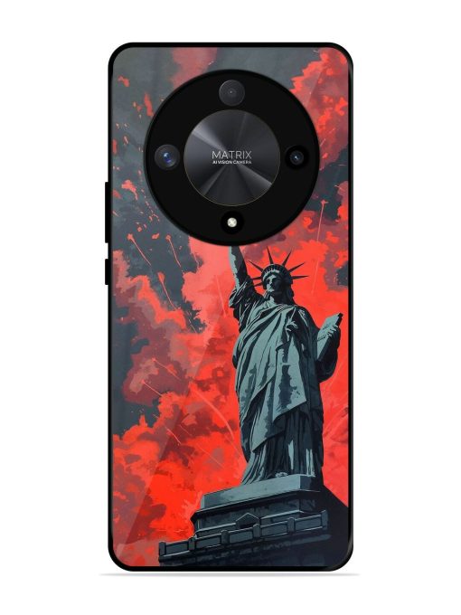 Lady Liberty'S Firework Finale Glossy Soft Edge Case for Honor X9b (5G) Chachhi