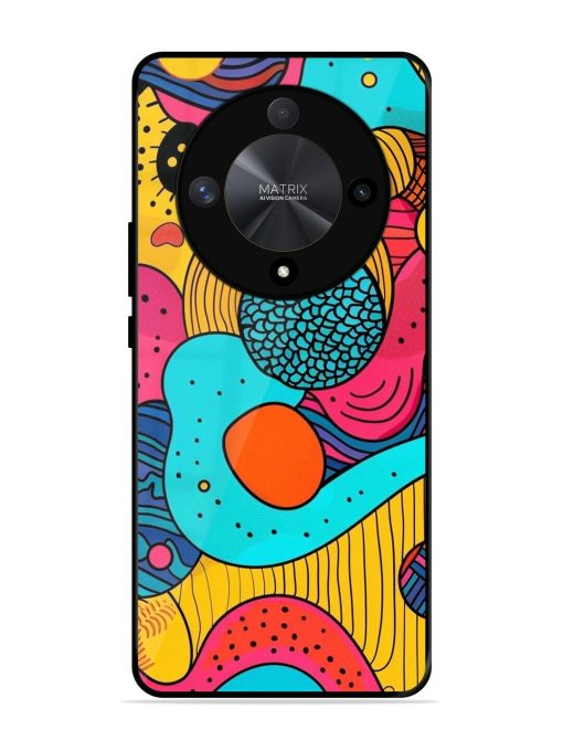 Psychedelic Patterns Glossy Soft Edge Case for Honor X9b (5G)