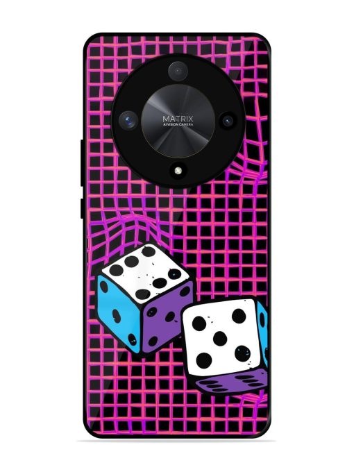 Glitched Dice Glossy Soft Edge Case for Honor X9b (5G)