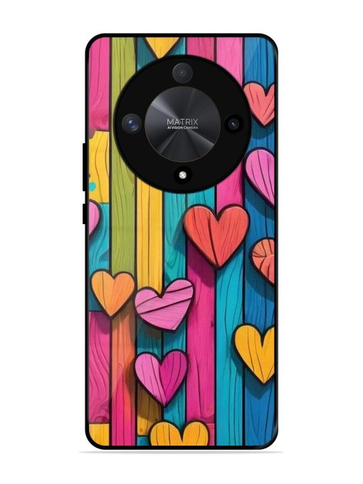 Rainbow Of Hearts Glossy Soft Edge Case for Honor X9b (5G) Chachhi