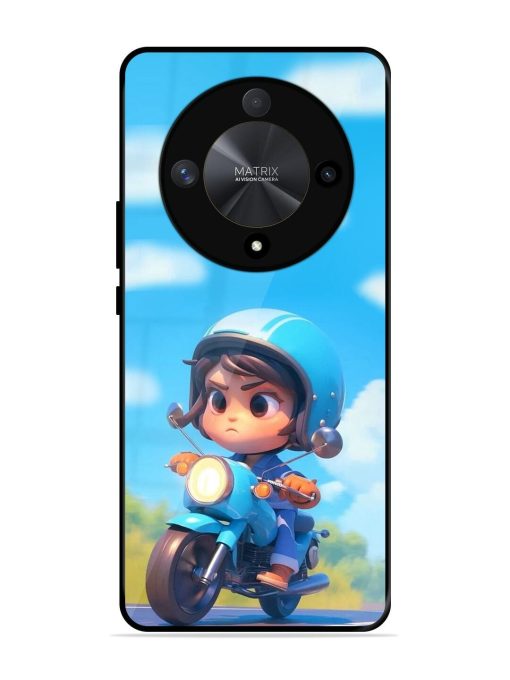 Little Rider Glossy Soft Edge Case for Honor X9b (5G) Chachhi