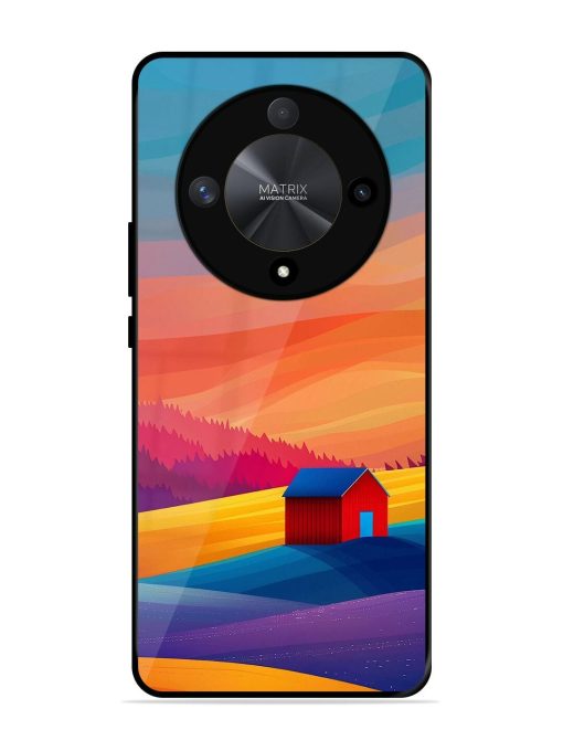 Sunset Solitude Glossy Soft Edge Case for Honor X9b (5G) Chachhi