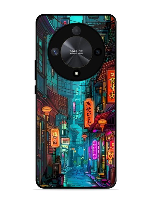 Neon Nightscape Glossy Soft Edge Case for Honor X9b (5G) Chachhi