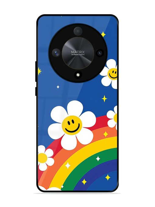 Happy Daisies And Rainbow Sky Glossy Soft Edge Case for Honor X9b (5G) Chachhi