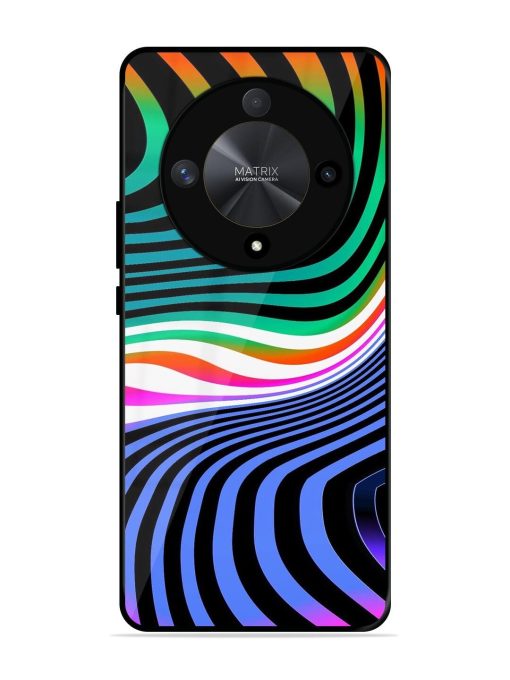 Psychedelic Waves Glossy Soft Edge Case for Honor X9b (5G) Chachhi