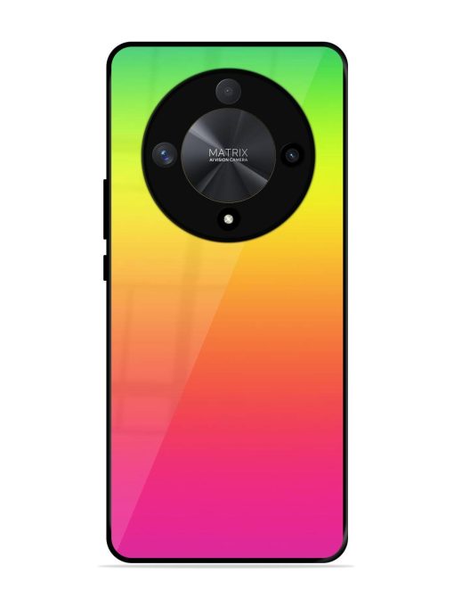 Rainbow Gradient Glossy Soft Edge Case for Honor X9b (5G) Chachhi