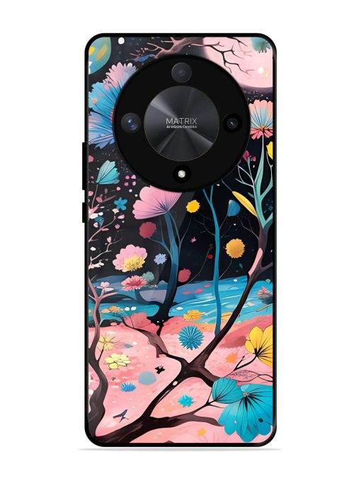 Cosmic Bloom Glossy Soft Edge Case for Honor X9b (5G) Chachhi