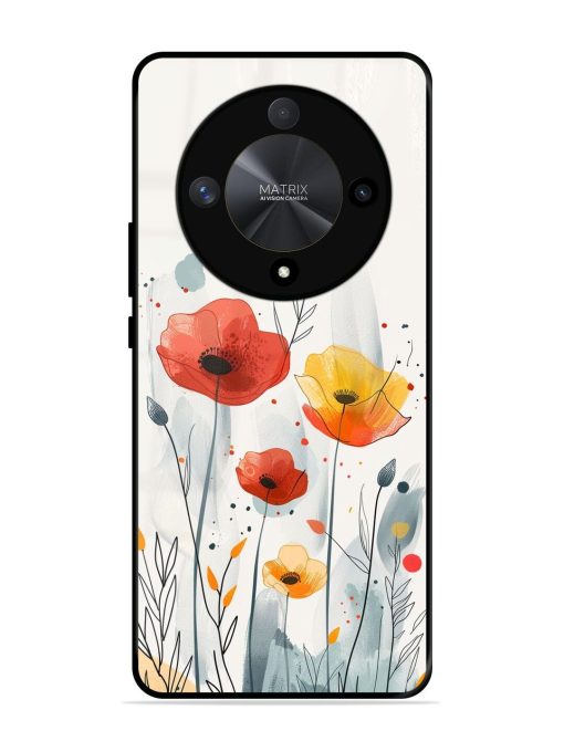 Poppy Fields Glossy Soft Edge Case for Honor X9b (5G) Chachhi