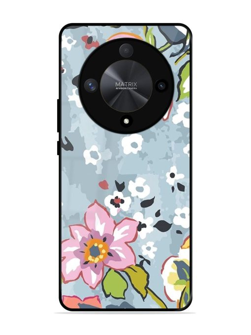 Floral Fantasy Glossy Soft Edge Case for Honor X9b (5G) Chachhi