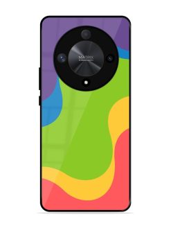 Wavy Rainbow Wonderland Glossy Soft Edge Case for Honor X9b (5G)
