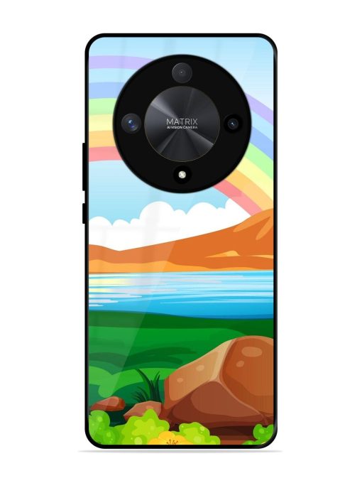 Rainbow Over The Lake Glossy Soft Edge Case for Honor X9b (5G) Chachhi