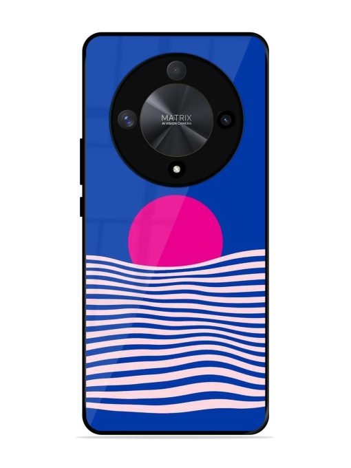 Pink Sunset Over Blue Waves Glossy Soft Edge Case for Honor X9b (5G) Chachhi