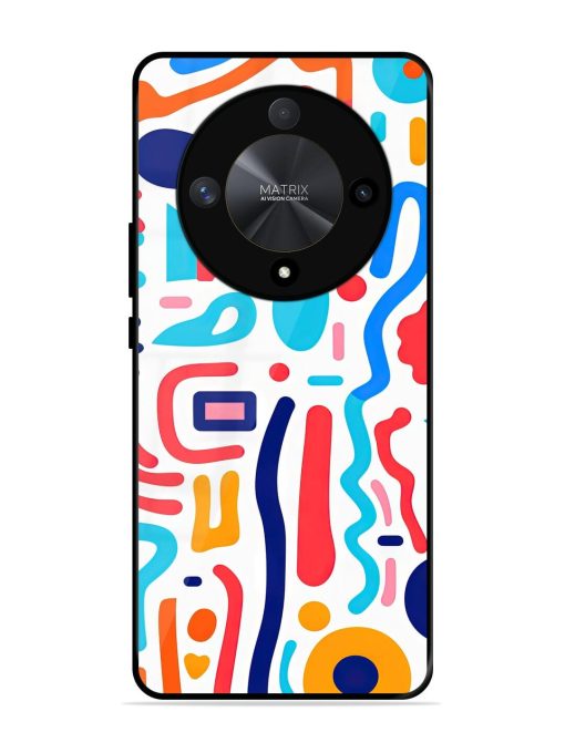 Whimsical Doodle Chaos Glossy Soft Edge Case for Honor X9b (5G)
