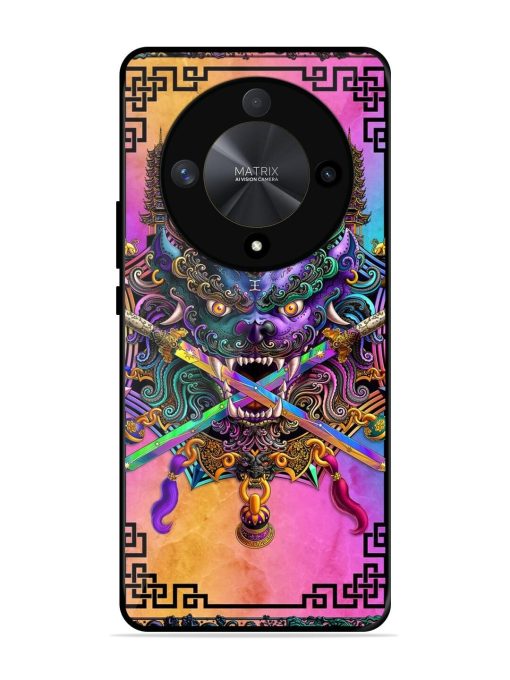 Psychedelic Fu Dog Tapestry Glossy Soft Edge Case for Honor X9b (5G)