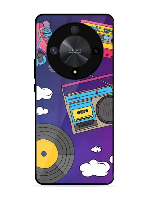 Retro Vibes Glossy Soft Edge Case for Honor X9b (5G) Chachhi