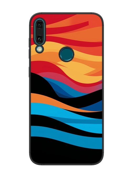 Blazing Currents Glossy Soft Edge Case for Honor Y9 (2019) Chachhi