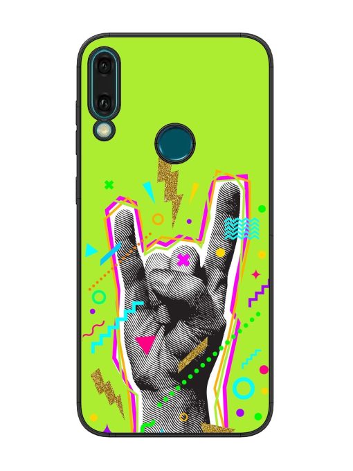 Neon Rock Glossy Soft Edge Case for Honor Y9 (2019) Chachhi