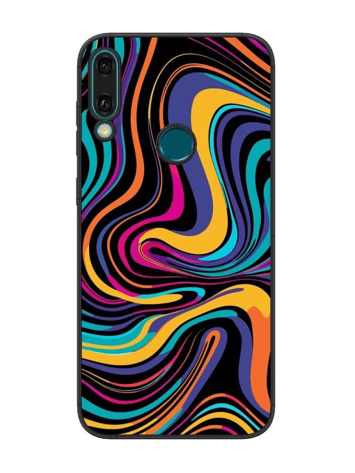 Psychedelic Swirl Glossy Soft Edge Case for Honor Y9 (2019) Chachhi