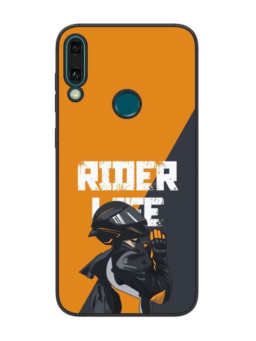 Ride Never Ends Glossy Soft Edge Case for Honor Y9 (2019) Chachhi