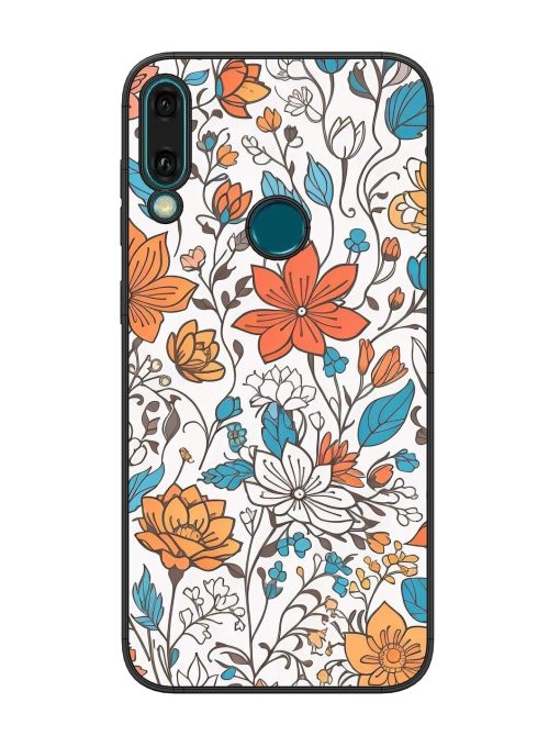 Floral Symphony Glossy Soft Edge Case for Honor Y9 (2019) Chachhi