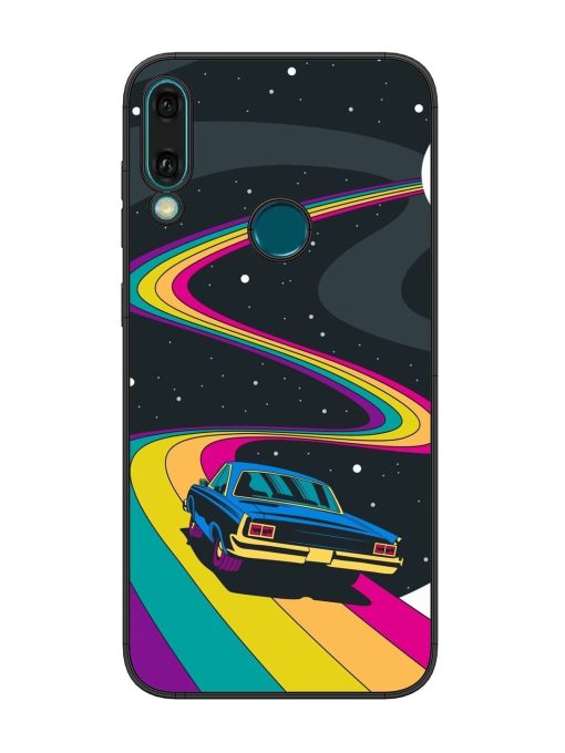 Rainbow Road Glossy Soft Edge Case for Honor Y9 (2019) Chachhi