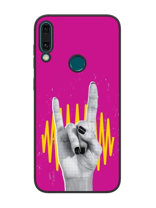 Rock Hand Glossy Soft Edge Case for Honor Y9 (2019) Chachhi