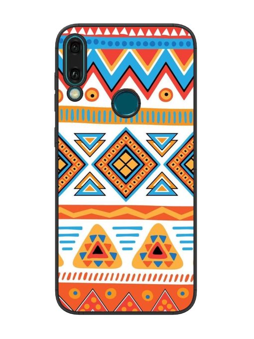 Vibrant Tribal Pattern Glossy Soft Edge Case for Honor Y9 (2019) Chachhi