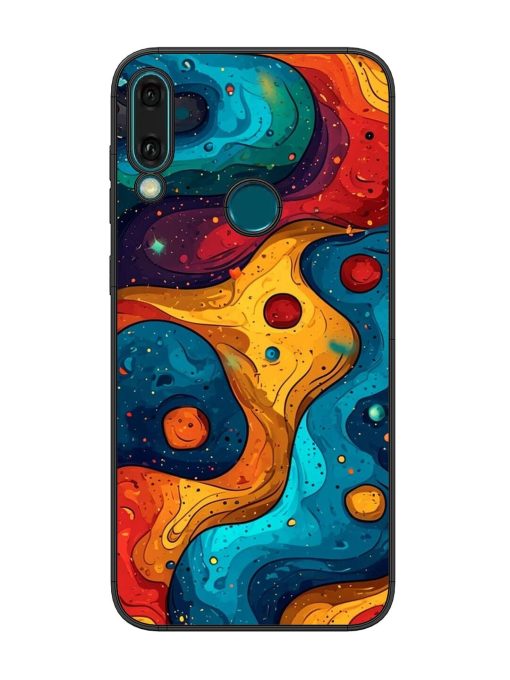 Cosmic Swirl Glossy Soft Edge Case for Honor Y9 (2019)