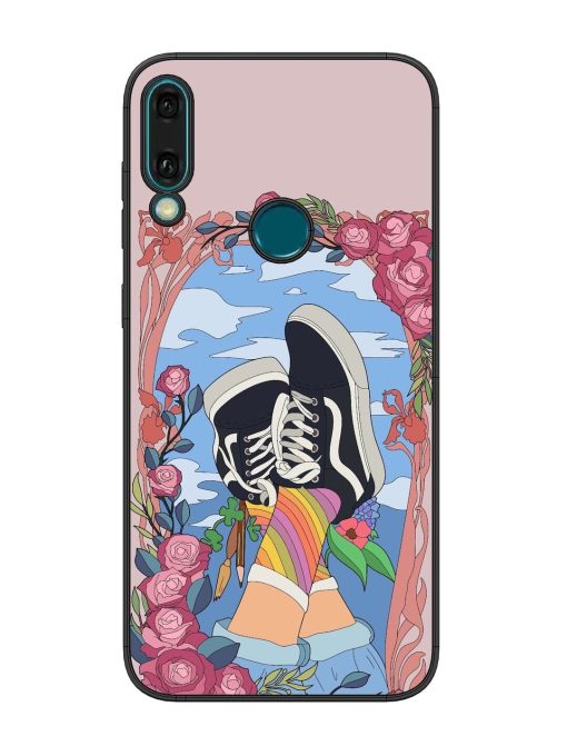 Floral Fantasy Glossy Soft Edge Case for Honor Y9 (2019) Chachhi