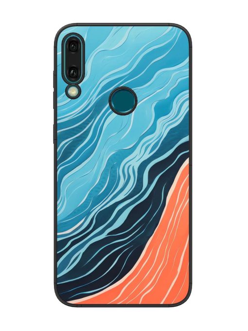 Oceanic Divide Glossy Soft Edge Case for Honor Y9 (2019) Chachhi