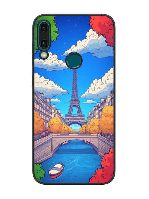 Parisian Panorama Glossy Soft Edge Case for Honor Y9 (2019) Chachhi